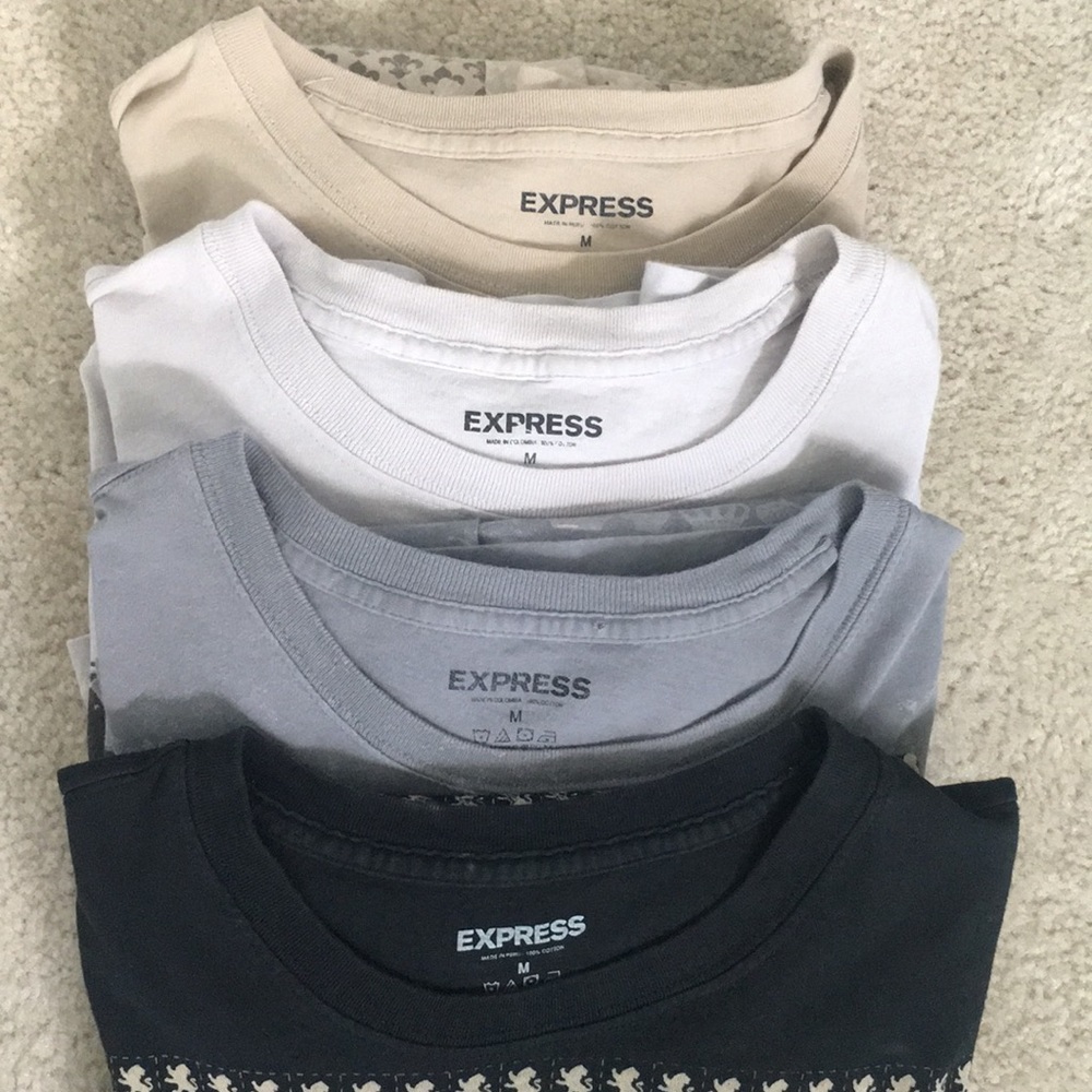 Express (4) Graphic Tees bundle